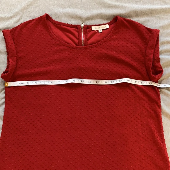 Rose + Olive polka dot textured top - Picture 5 of 8